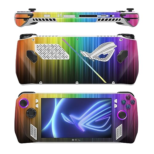 Image of MightySkins Skin Compatible with Asus ROG Ally - Rainbow Streaks | Protective, Durable, and Unique Vinyl Decal wrap Cover | Easy to Apply, Remove, and Change Styles
