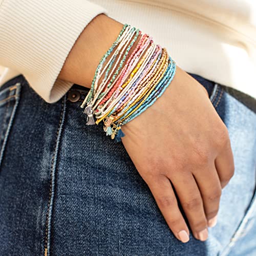 Scout Curated Wears - Chromacolor Miyuki Bracelet Trio - Turquoise Multi/Silver2