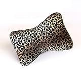 Cushie Pillows 11 inches x 8 inches x 6 inches Microbead Bolster Squishy/Flexible/Extremely Comfortable Pillow - Leopard