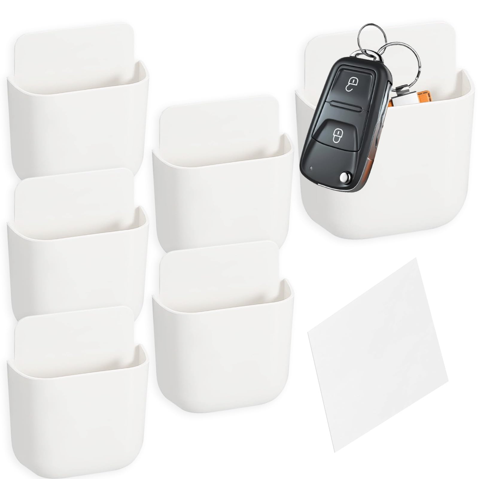 Remote Control Holder, 6 Pcs TV Remote Control Holder, Self Adhesive Remote Control Holder Wall Mount, Wall Phone Holder for Home and Office