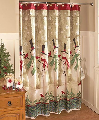 Linda Spivey Snowmen Shower Curtain