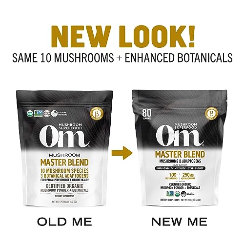 Om OMM99621 Mushroom Master Blend, Organic 10 Mushroom Complex & Adaptogens Powder thumb #2