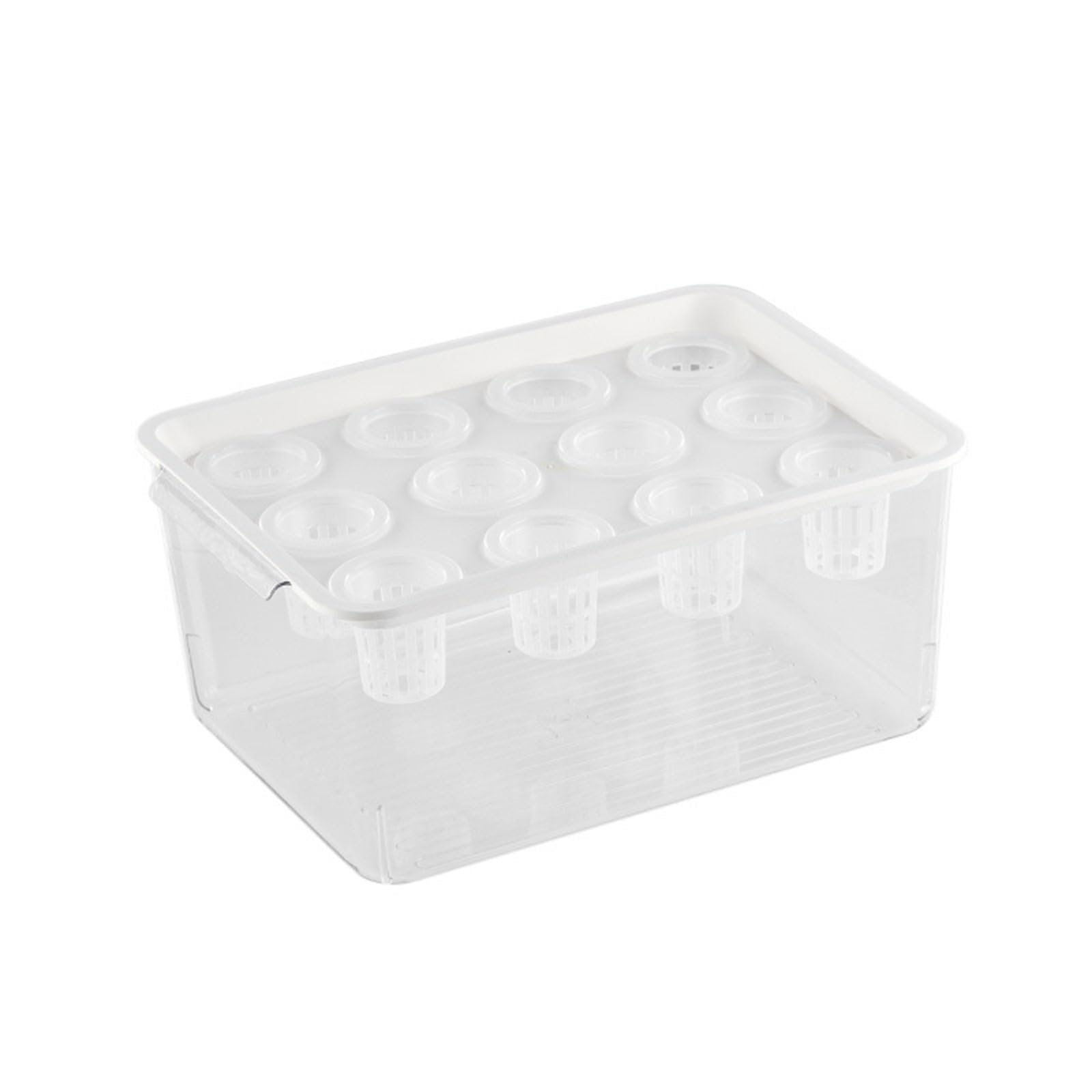 LUCKGONI Translucent Hydroponic Planter Grower Box Container With Lid For Indoor Gardening And Plant Vegetable