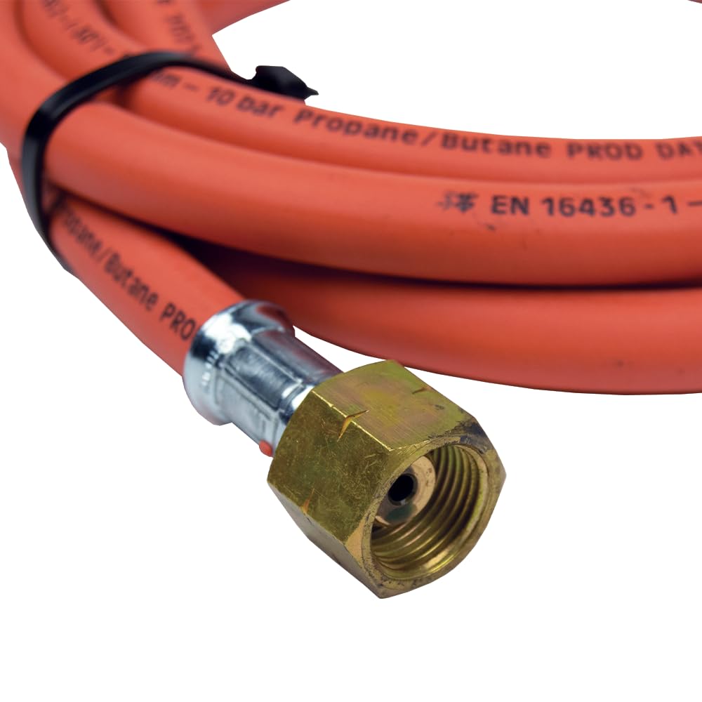 LPG Gas Blow Torch Hose Assembly 3M Long With 3/8" Left Hand BSP Fittings Each End