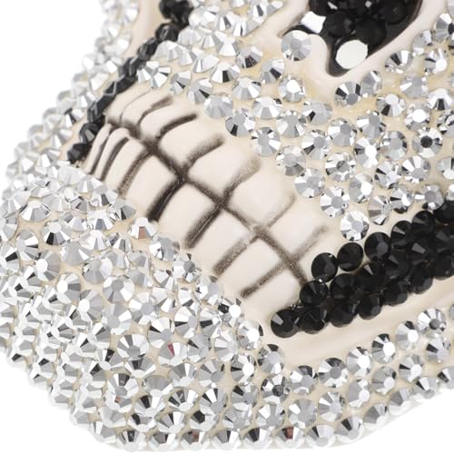Masque de crâne à strass pour bal masqué et soirée Halloween - 3