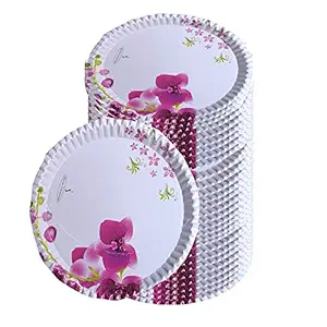 MESH MASTERS 100% Biodegradable_Eco Friendly_12 Inch Paper Dinner Plates_Pack of 100_Natural Paper Plates_MMTPPL29