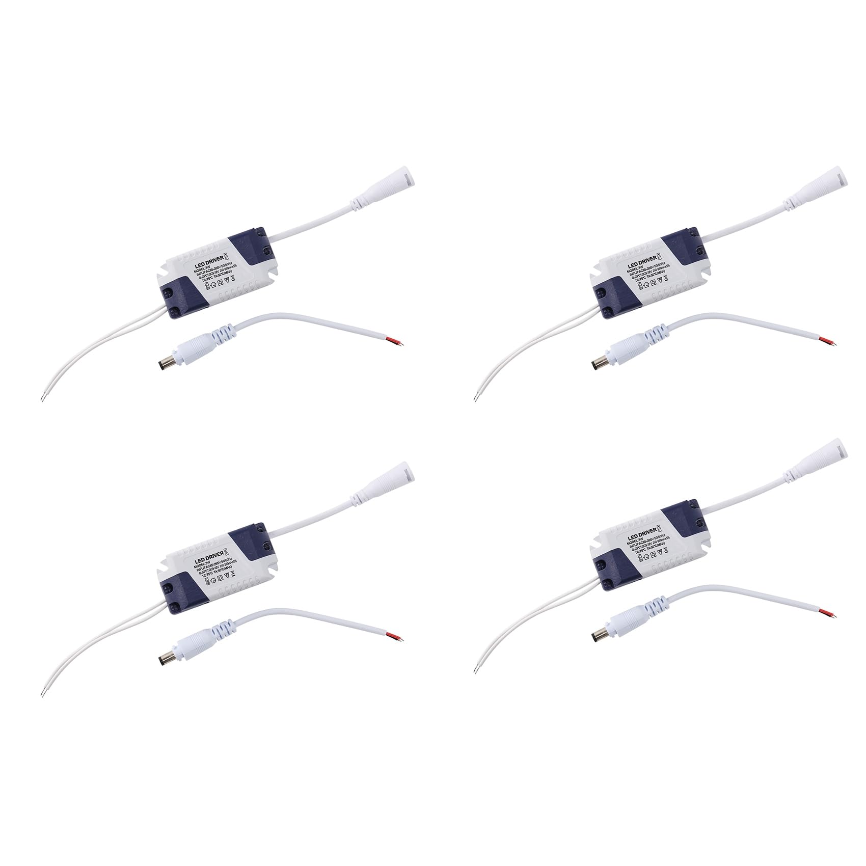 Jnchdghwa As Shown 4X Ac 90-240V To Dc 9-12V 3W Constant Current Led Strip Power Driver Transformer
