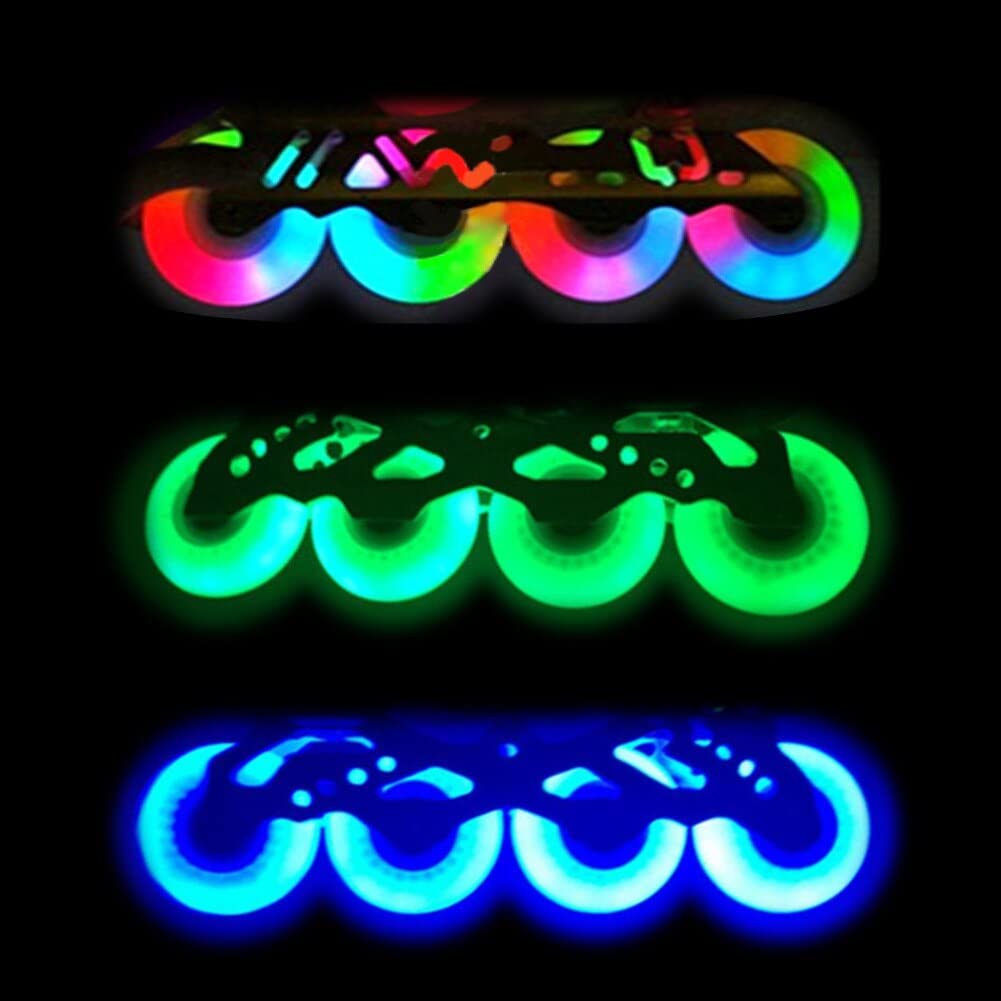Luminous Skateboard Wheels 4 Uds 76/80mm Patinaje Luminoso Intermitente en línea Patines Zapatos Ruedas con
