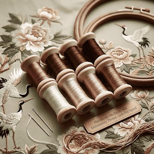 Image of Natural 100% Mulberry Handmade Embroidery Silk Thread Silk Floss (37)