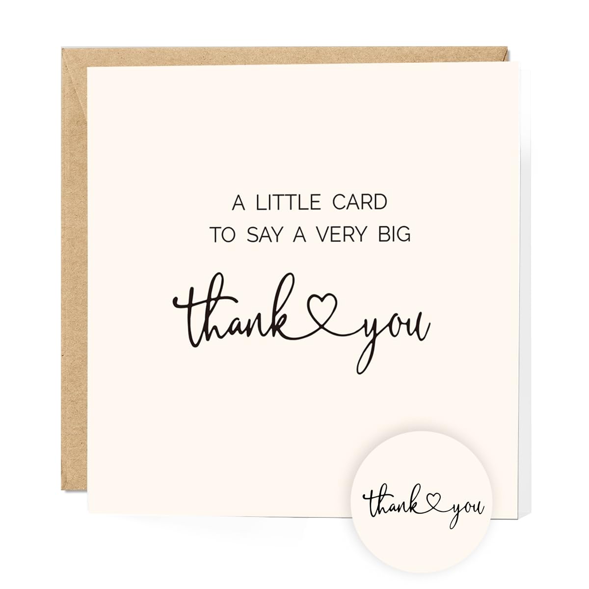 20 Pack 350GSM | Thank You Cards Matching Sealing Stickers with Envelopes | Baby Shower & Wedding Thank You Notes & Cards for Teather,Graduation,Business,Holiday Gifts