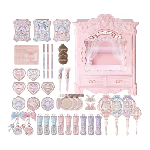 Flower Knows Bunny Garden All-In Box Set,All in One Full Cosmetics Makeup Kit,Perfect Easter Holiday Birthday Make Up Gift(Cushion Cream Foundation N02)