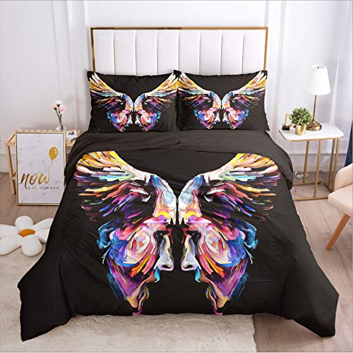 Parure de lit 3 pièces housse couette 173x230 cm impression 3D AB05 - 2