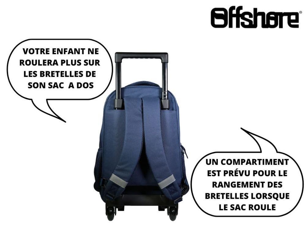 BAGTROTTER Sac à dos à roulettes Offshore City Ville Bleu