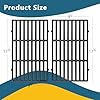 7637 Cast Iron Cooking Grid Grate for Weber Spirit I & II 200, Spirit E210 E220 S210 S220 Gas Grills with Front-Mounted Control Panels,17.5 Inch Grill Grates for Weber 46010074 Gas Grills,2-Pack #1