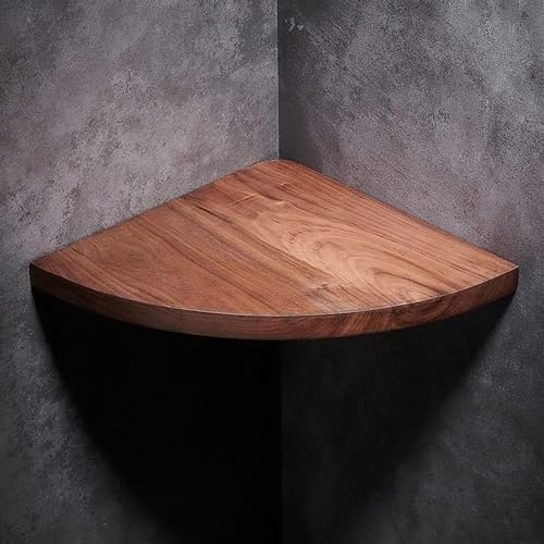 Étagère de rangement murale de luxe en bois de noyer pour angle de douche - 2