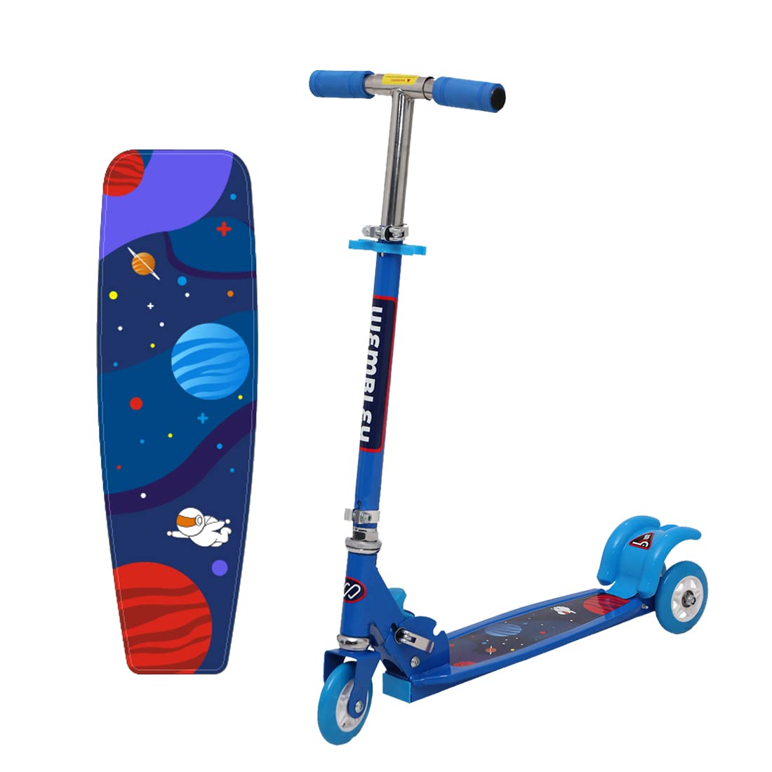 Wembley Kick Scooter for Kids 3 Wheels Steel Frame Large Foldable & Height Adjustable Handle Scooter for 3 to 6 Years Old Kids Skating Scooter, Capacity 20kg - Blue (B09FT9PK1D) Amazon Price History, Amazon Price Tracker