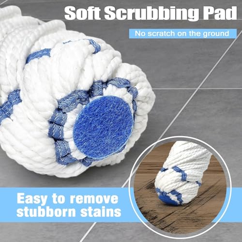 Image of NORIDY Self Wringing Microfiber Twist Mop for Floor Cleaning Microfiber Squeeze Twist mop Stick for Cleaning with Wringer Pocha for Floor Cleaning Mop(Blue)