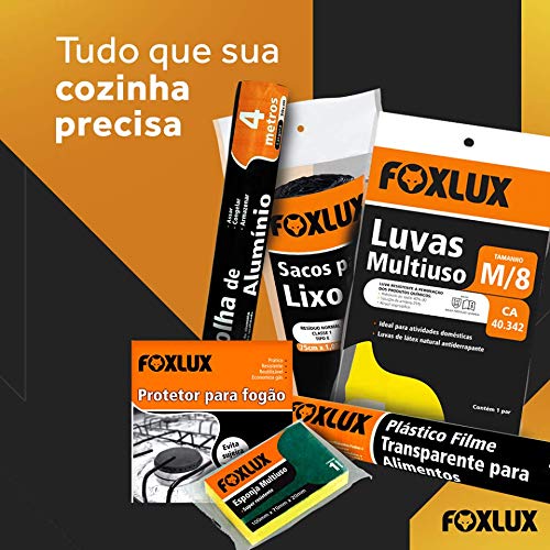Luva Multiuso Foxlux – Látex – Antiderrapante – Tamanho P – CA 40.342 – Utilização Doméstica e Manut