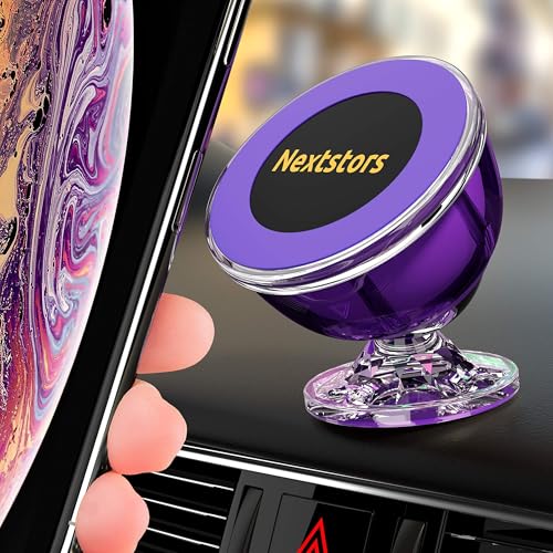 Car Phone Holder & Truck Bracket Magnetic, GPS Holder - 360 Degree Rotation from Dashboard Universal Car Mount for Apple iPhone iPod Galaxy HTC Cell Phone By Nextstors