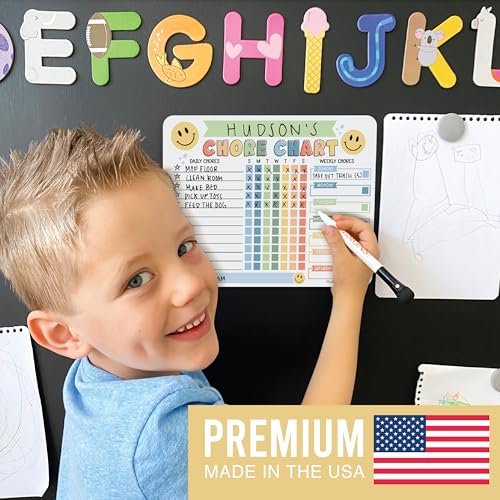 Image of Magnetic Chore Chart for Kids Dry Erase Reward Chart for Home and Classroom