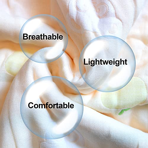 Image of Baby Muslin Bath Towels Super Soft Cotton Receiving Blanket for Baby's Delicate Skin Animal Print Summer Breathable Cotton Baby Bath Towel (Green)