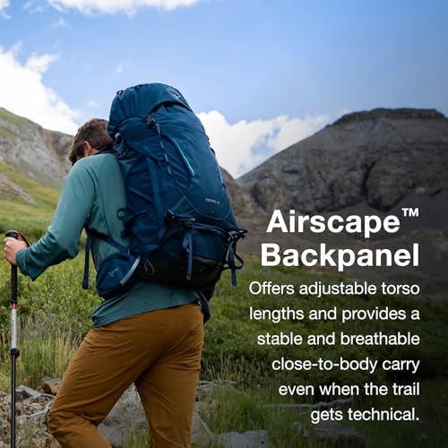 osprey kestrel 38l men39s backpacking backpack atlas blue lxl