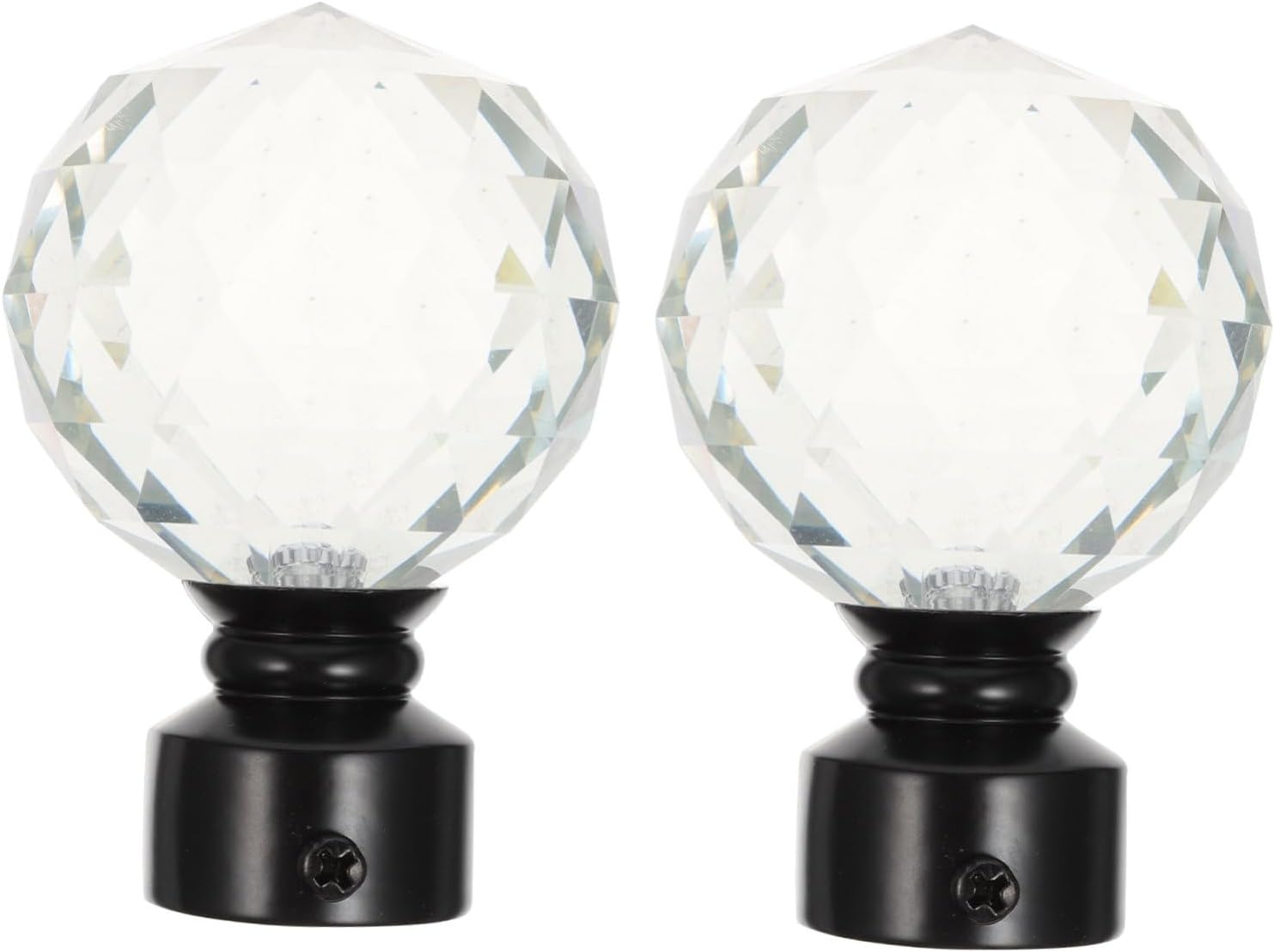 SOLUSTRE 2pcs Black Curtain Rod End Caps Decorative Fittings for Home Use Retro Design Accessories for Drapery for Bedrooms and Living Spaces