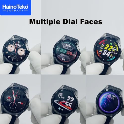 Image of HainoTeko Germany Haino Teko Germany Rw37 Watch Buds With Large Screen Round Shape AMOLED Display Smart Watch And Bluetooth Earbuds With 2 Pair Straps For Ladies And Gents