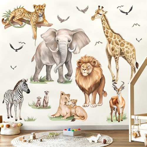 Vinilos decorativos grandes de animales safari miniatura 3