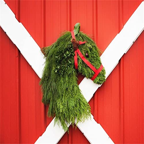Couronnes de Cheval de Noël pour remplacer les décors fragiles sur votre porte de ferme