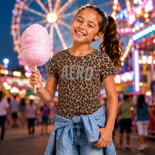 Image of Girls T Shirts - Soft Cotton Blend Short Sleeve Cute Graphic Tees - Classic Crewneck Logo Tee Girls Shirts (Sizes: 7-16)