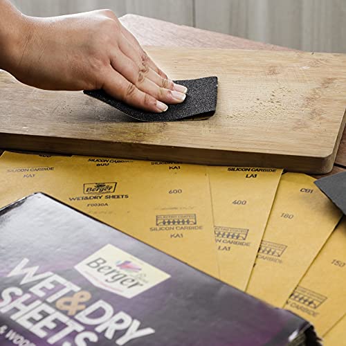 Image of Berger 11 inch Wet and Dry Sanding /Emery Paper /Sandpaper - Grit 320