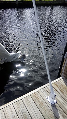 Docking Products' Mooring Whips Pivot and Locks Vertically Deck Mounted Marine Grade Aluminum 14' X 1" Solid Fiberglass Poles. Newly Designed couplings 20,000 lbs. Class. - Thumbnail 7