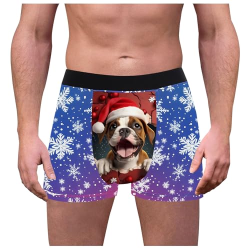 akwuiopt Ropa interior divertida de Navidad para hombre, transpirable, calzoncillos de Papá Noel, pantalones cortos térmicos de caza para hombre, C, M
