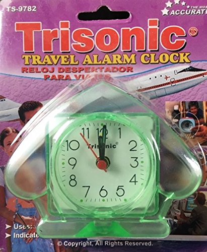 Trisonic Travel Alarm Clock Uses 1aa Battery Indicates Hours Minutes Seconds