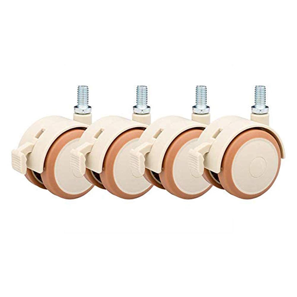 Roulettes double roue roulement silencieux universel pivotant meuble