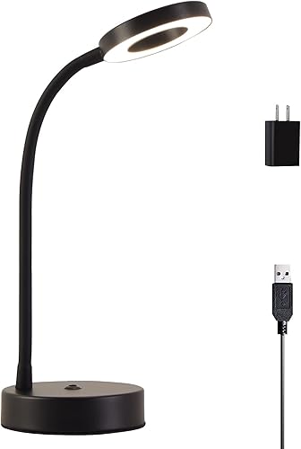 Chener Lámpara de escritorio inteligente con control de voz manos libres no requiere red cálidadíablanco frío 3 iluminaciones 5 brillos USBCA luz de