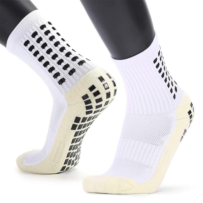 Athletic Socks for Men Women, Rubber Anti-Slip and Thicken Cushion Sport Socks Ankle Length Socks for Badminton Soccer Running Gym & Indoor Training-image-22