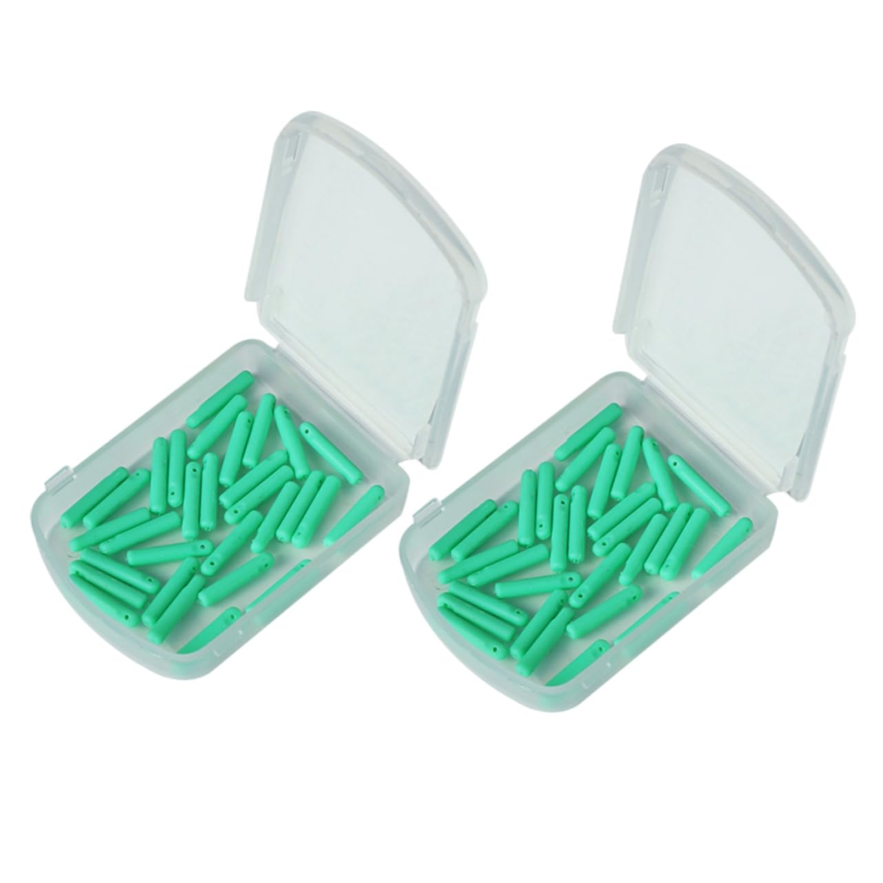 ibasenice 2 Boxes of 60pcs Silicone U-Shaped Float Stops Weighted Fishing Floats Buoy Markers for Anglers