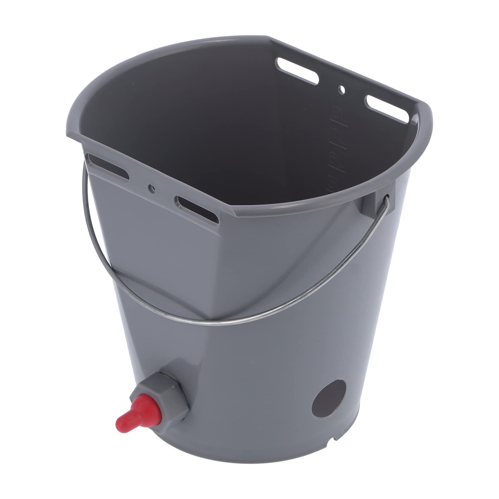 Ejoyous Wiadro na Mleko Plastikowe Wiadro na karmę 8L ze Smoczkami Zawory Zwrotne Przezroczysty Uchwyt ze skalą Do Karmienia Mlekiem w Gospodarstwie Do Użytku dla Zwierząt Gospodarskich (dla owiec)