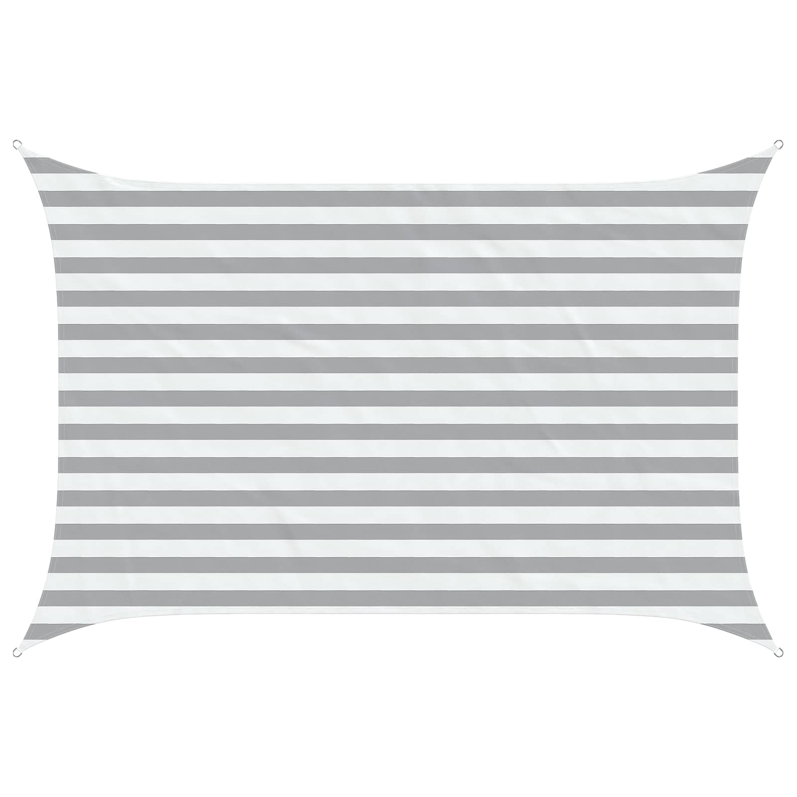 Voile d'Ombrage Rectangulaire en Tissu Oxford avec Revêtement PU, Toile Solaire Résistante pour Terrasse, Jardin et Piscine, Kit avec Anneaux en D et Cordes de Fixation