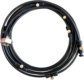 DOITOOL 1 conjunto de aspersor de baixa névoa jardim parque aquático umidificador pátio para mangueira externa bocal de pressão de ar água de resfriamento multifuncional m planta estufa pulverizador gramado