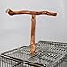 2 Pcs T Shaped Azalea Wood Bird Perch, Wooden Parrot Perch Stand, Birdcage Stand, Wooden Parakeet Perch Stand, Exercise Climbing Grinding Toy Playground Accessories for Bird Cage