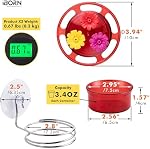 iBorn Circular Hanging Hummingbird feeders for Outdoors 3PCS 3.4OZ Mini Hummingbird Feeder Humming Bird Feeder, Silicone Feeding Ports, Bee-Proof, 2025 New