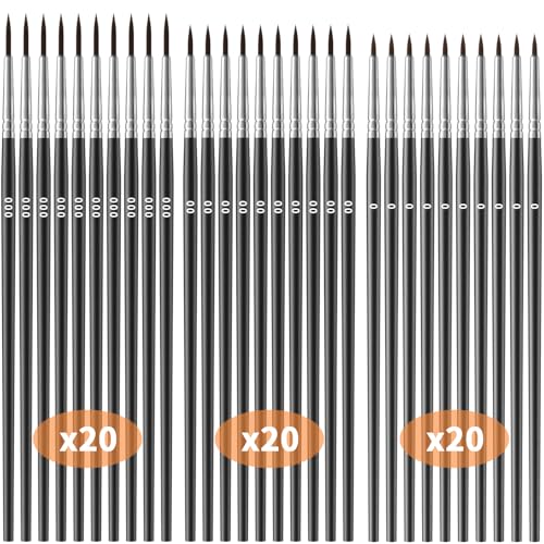Tiny Detail Paint Brushes Set (60 Pcs)