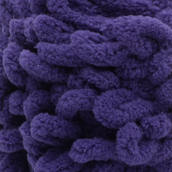 Image of Bernat Alize Blanket-EZ Chunky Yarn for Hand Knitting, Bright Purple 2-Pack | #7 Jumbo Yarn, 100% Polyester, Super Soft Looped Crochet Yarn for Hand Knitting, Beginners & DIY Crafts, 18yds per skein