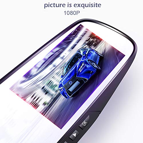 Image of 1080P Mirror Dash Cam for Car, Front and Rear Dual Lens | 4.3 inch LCD Touchscreen, Waterproof Rear Camera, G-Sensor, Loop Recording, Parking Monitor | Full HD Reverse Camera