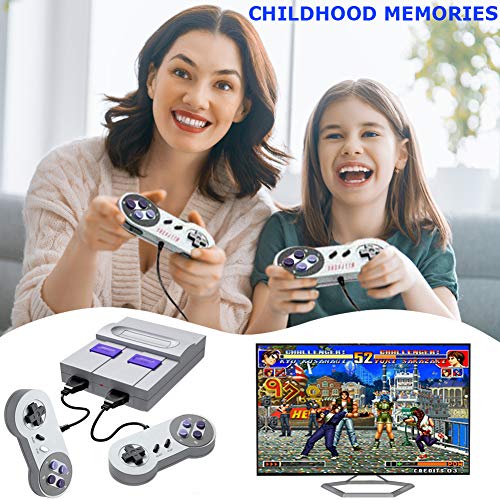 Retro Game Console- Handheld Video Game Console Classic Built-in 821 Games(Original SNES Style) with Controllers, Super Mini TV Classic Gaming Console Plug&Play HDMI HD Player for Kid Adult Gift