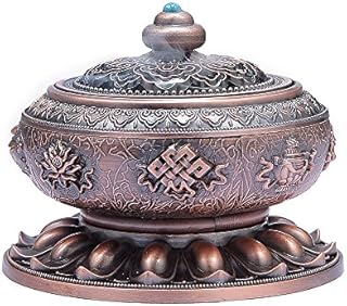 MEDOOSKY Incense Holder Burner Tibet Lotus Copper Alloy(Stick/Cone/Coil Incense)