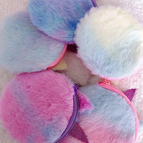 5 Pcs Mini Plush Cute Cartoon Animal Change Purse Unicorn Coin Purse Cat Change Bag Key Pendant Bag For Girls Birthday Gifts Party Favors #TOP6